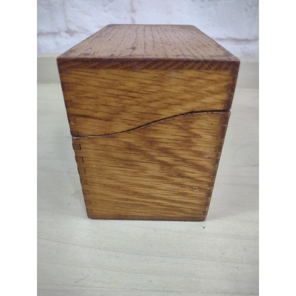 Vintage Weis Wood Recipe Box Patina Country Farm Kitchen No Recipe Cards